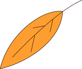 Autumn leaf in a flat style
