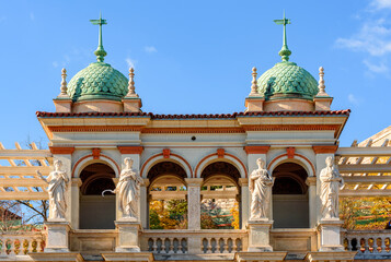 Gallery of Castle Garden Bazaar (Varkert Bazar) at Royal palace of Buda in Budapest, Hungary