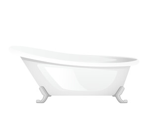 Modern bath vector illustration isolated on white background equipment for bathroom