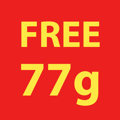 Buy and get Free 50 or 100 grams. Promo Tag. Offer Pricing.