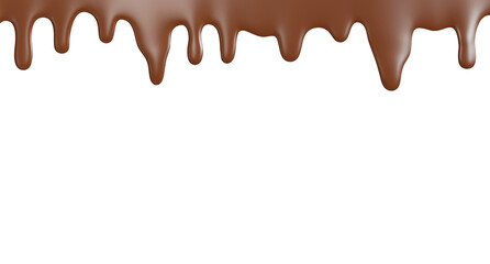 Dripping Melted Chocolates isoalted on white background,clipping path.