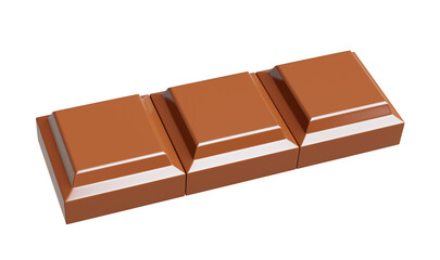Chocolates bar isoalted on white background,clipping path.