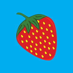 kawaii cute strawberry vector design illustration art