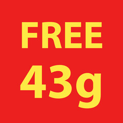 Buy and get Free 50 or 100 grams. Promo Tag. Offer Pricing.