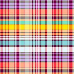 Stripe geometric multicolor plaid pattern background textile design, seamless tartan pattern