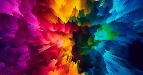 Abstract 3d background of color stains of paints - 528898709
