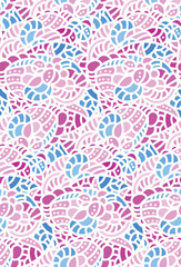 Seamless patchwork pattern vector. The pattern is in pastel colors.