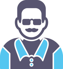 Obraz premium Unique Male Professor Vector Icon