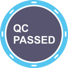 Unique QC Passed Vector Icon