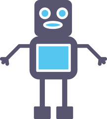 Fototapeta premium Unique Robot Vector Icon
