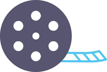 Unique Film Reel Vector Icon