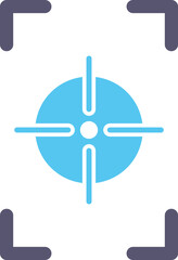 Unique Focus Vertical Vector Icon