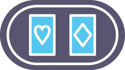 Cards Table Vector Icon
