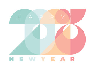 Card of vector multicolor numbers 2023 for poster, brochure, banner, ticket. Numbers with overlay effect isolated on white background. Happy new year 2023.