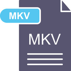 Obraz premium MKV Icon