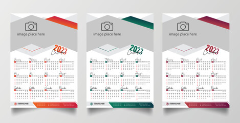2023 Calendar design template