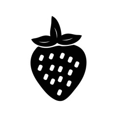 strawberry silhouette icon
