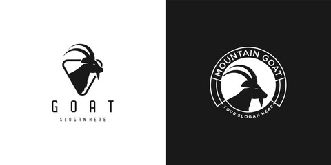 Creative goat logo design vector with modern concept