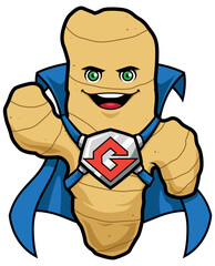Ginger Superhero Mascot