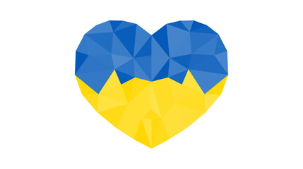 Heart in Ukrainian colors