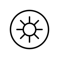 Obraz premium sun for nature monoline badge illustrations. emblems design in a classic and minimalist style. a nature on frame for a creative design