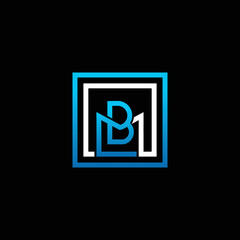 Alphabet letter icon logo MB or BM