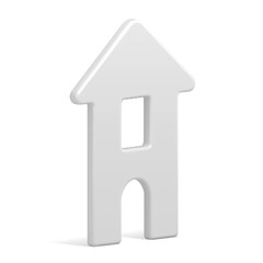 White elegance Christmas spruce toy two story village house realistic decorative design vector