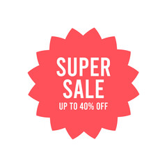 Discount tag badge for business and retail