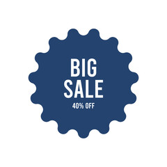 Discount tag badge for business and retail
