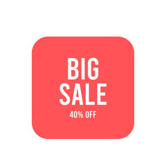 Discount tag badge for business and retail
