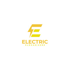 Obraz premium electric logo icon vector design template