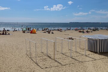 La plage le long de l'océan atlantique, ville de Pornichet, département de la Loire Atlantique, France