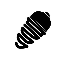 energy saving neon light bulb vector with simple design