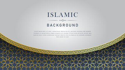 Arabic elegant luxury ornamental islamic background with islamic pattern border decorative ornament