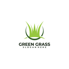 grass logo icon vector design template