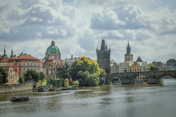 Praga - widok na Most Karola.  - obrazy, fototapety, plakaty