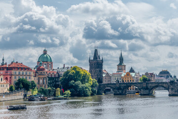 Fototapeta Praga - widok na Most Karola.  obraz