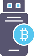 Obraz premium Bitcoin Usb Device Icon