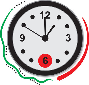 alarm clock icon on white background 