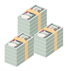 Nepalese Rupee Vector Illustration. Nepal money set bundle banknotes. Paper money 1000 NPR. Flat style. Isolated on white background. Simple minimal design.