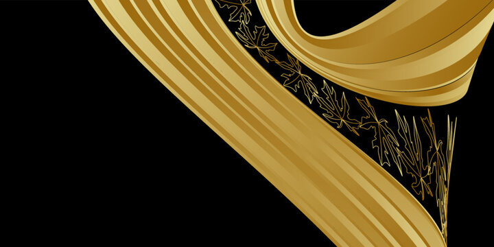 Black gold invitation background