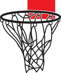 Fototapeta na wymiar Hand drawn sign of basketball