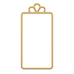 Realistic luxury gift box rectangle frame decorated by bow seasonal holiday premium bauble vector