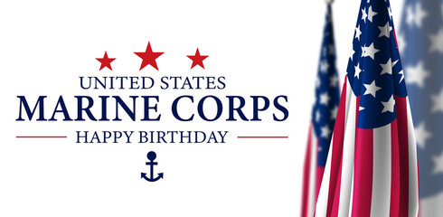 US Marine Corps Birthday Background - obrazy, fototapety, plakaty