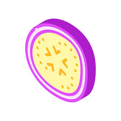 cut eggplant isometric icon vector. cut eggplant sign. isolated symbol illustration