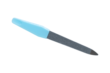 blue pastel nail file isolated on png or transparent background