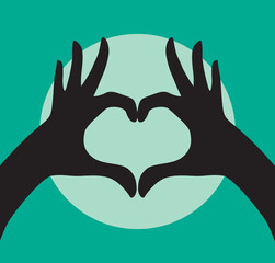 hand giving love symbol