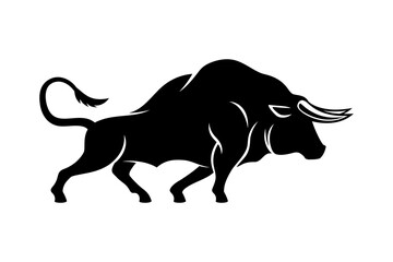 Strong bull icon isolated on white background.