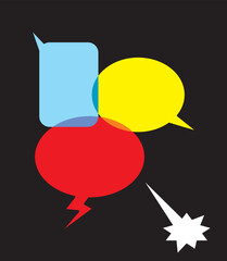 Vintage Comic Book Speech Bubbles. Vector illustration