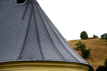 roofs lined with natural stone slate. typical for cottages and stately residences, castles and...